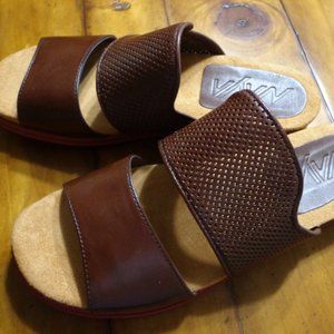 FIRM Naya Sandals Leather Open-Toe NWB Brown
